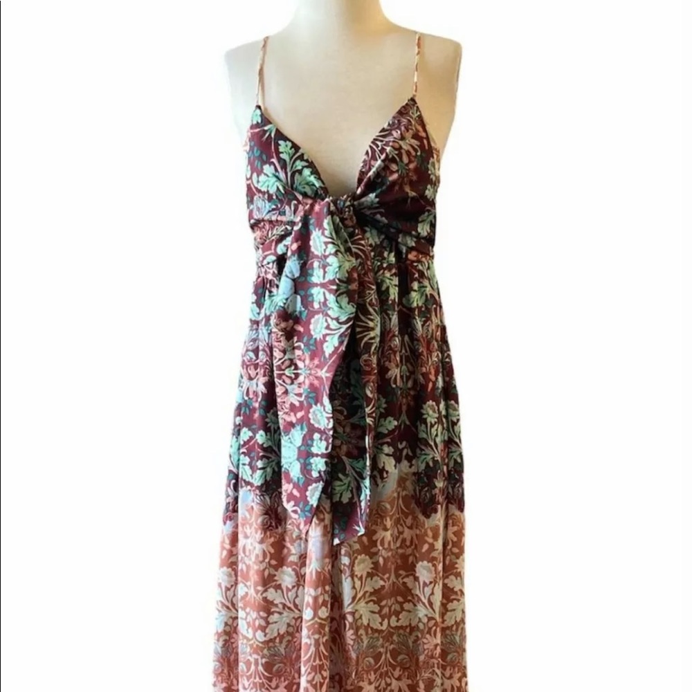 FP sun bleached tie front midi dress